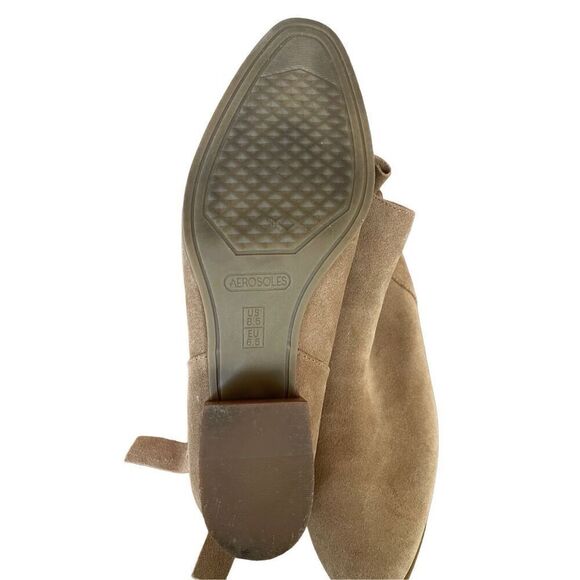 Aerosoles Womens Tan Suede Leather Upper Crosswalk Ankle Boots Size 8.5 - Picture 4 of 7